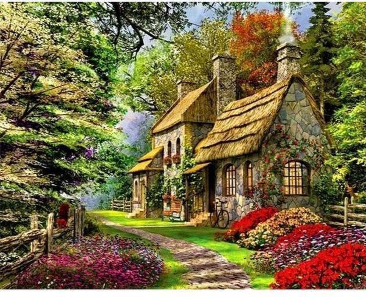 Schilderen op Nummer | Landgoed - 40x50cm - Exclusief Lijst (24 kleurtjes)